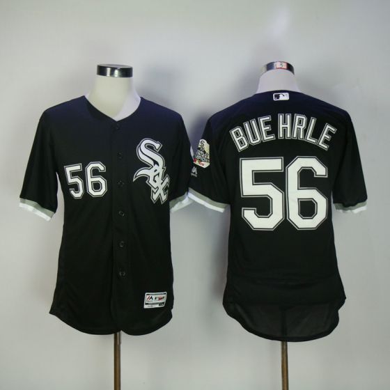 Men Chicago White Sox #56 Buehrle Black Elite MLB Jerseys